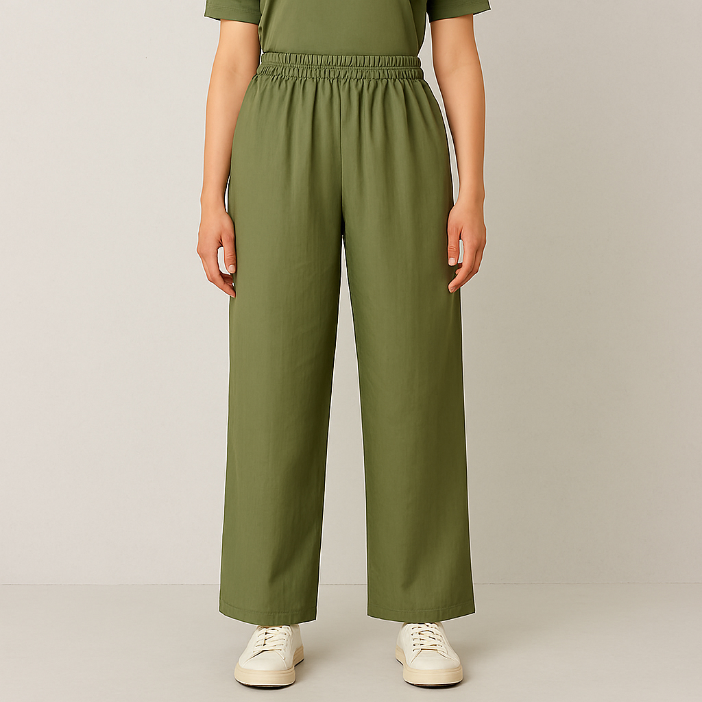 شلوار زنانه مدل آرام با کمر کشی برند Roy – Women’s straight pants Aram elastic waistband Roy